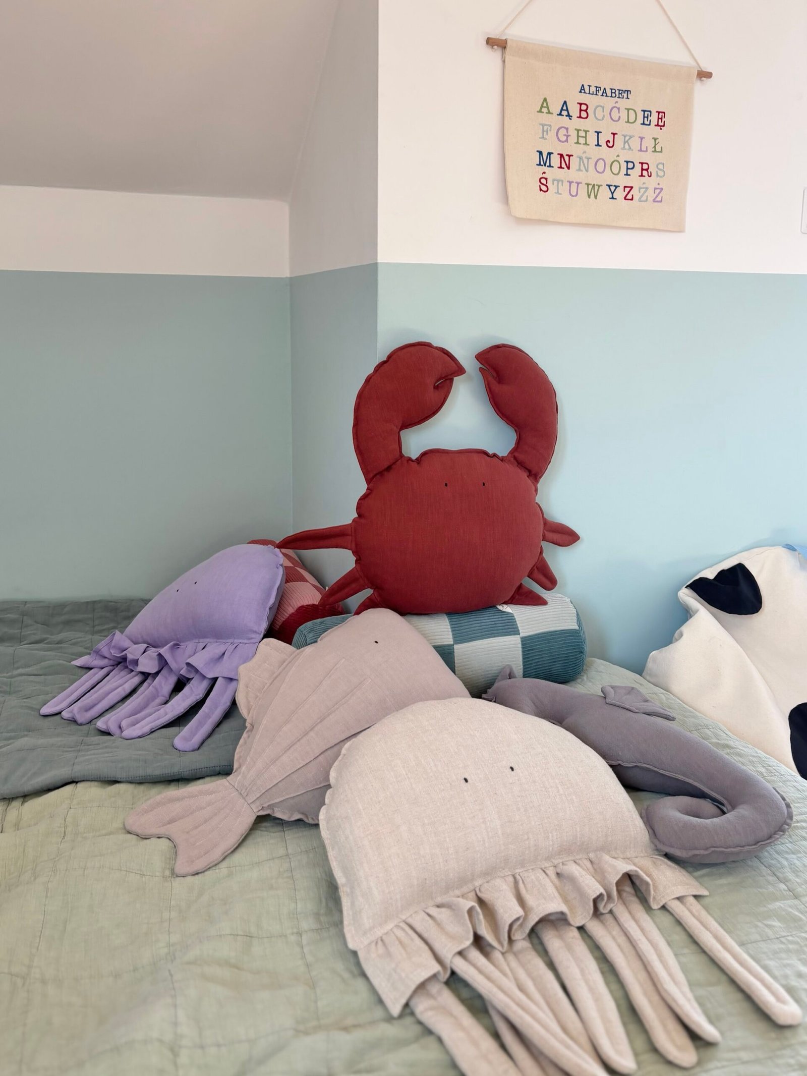 poduszka KRAB len - obrazek 2